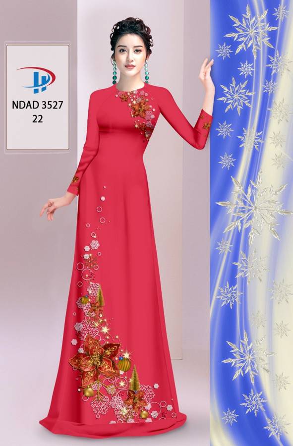 Vải Áo Dài Hoa In 3D AD NDAD3527 6